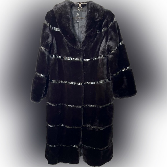 Rachel Zoe Faux Fur Coat, Size Small, Fully Lined, Full Length, Black - Picture 1 of 4